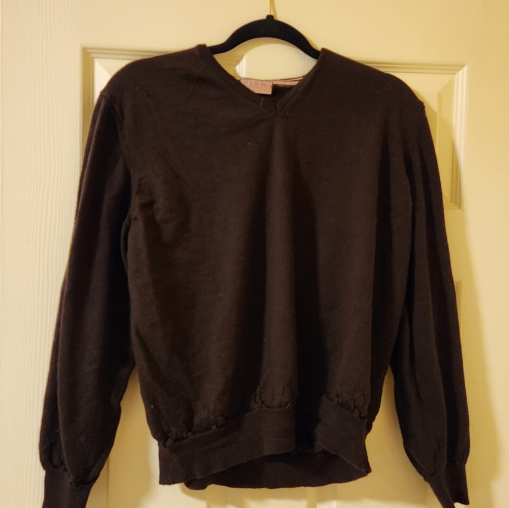 Thomas Pink Womens XL Brown Merino Wool Sweater